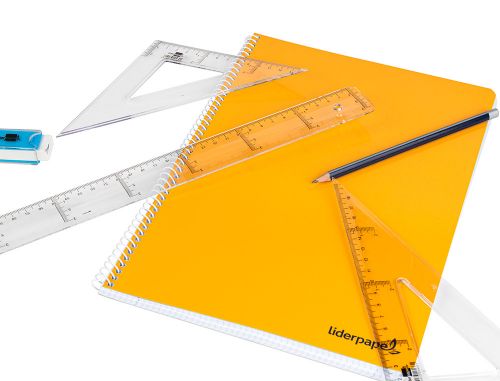 Regua plastico cristal liderpapel transparente 40 cm , Liderpapel , 20427 , 8423473204270